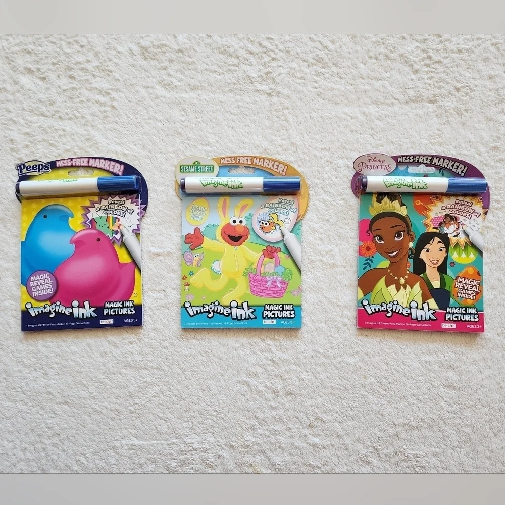 New limited-edition kid's Imagine Ink Magic Ink Coloring Book bundle of 3